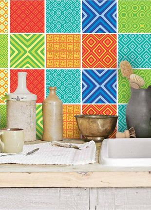 African Mix - Colour vinyl wall tiles