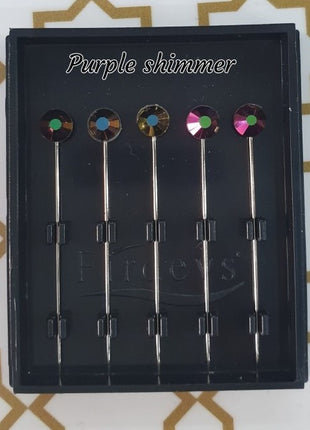 Firdevs Luxury Scarf Needle - Purple Shimmer