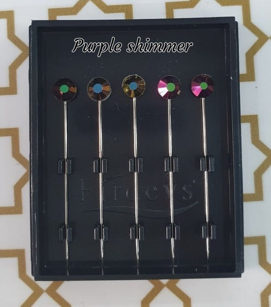 Firdevs Luxury Scarf Needle - Purple Shimmer