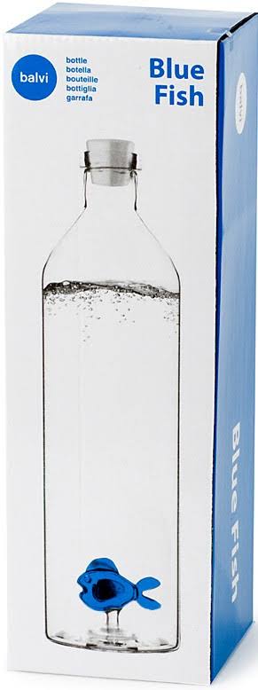 Balvi Blue Fish Glass Bottle 1.2 L