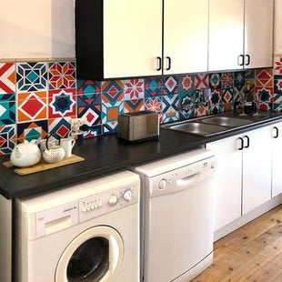 Moroccan - Blue vinyl wall tiles