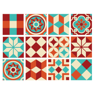 Moroccan - Brown vinyl wall tiles