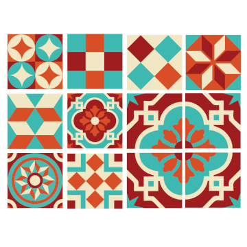 Moroccan - Brown vinyl wall tiles
