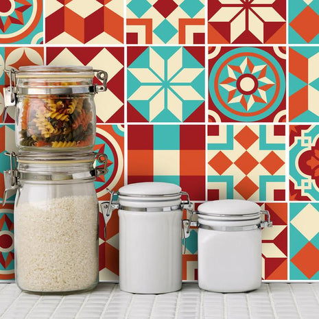 Moroccan - Brown vinyl wall tiles