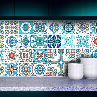 Portuguese Floral - vinyl wall tiles